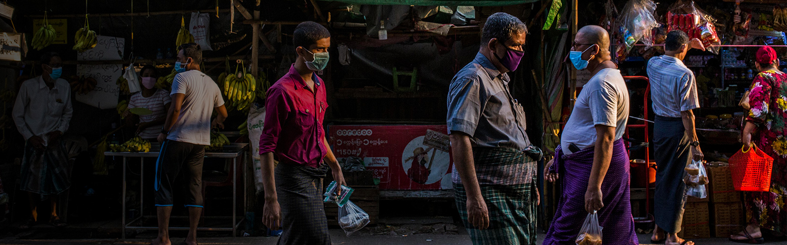 People visit a street market, in a predominantly Muslim neighbourhood, which the government has ordered to be shut throughout the month of Ramadan to prevent the spread of coronavirus.