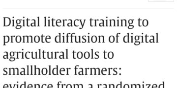 NEW PUBLICATION | Digital literacy training to promote diffusion of digital agricultural tools to smallholder farmers